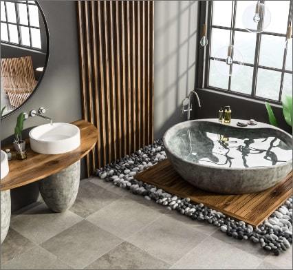 Banyo dekorasyonunda doğal taş ve ahşap kullanmak sizce nasıl bir etki yaratır?