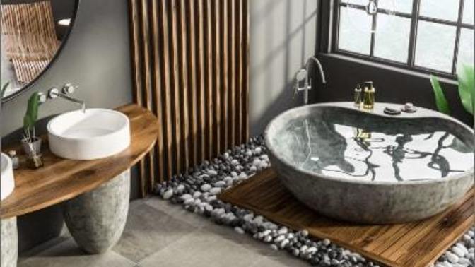 Banyo dekorasyonunda doğal taş ve ahşap kullanmak sizce nasıl bir etki yaratır?