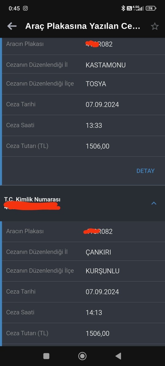 Yarım saat arayla radar iki defa radar cezasi yazilmasi normal mi?