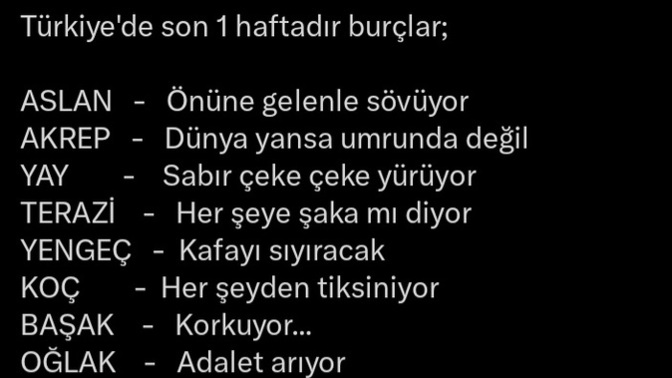 Bu hafta nasıl geçti sizin için?