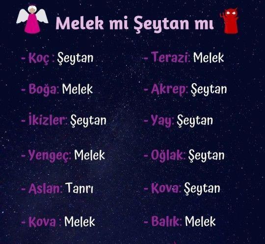 Melek misin şeytan mı?
