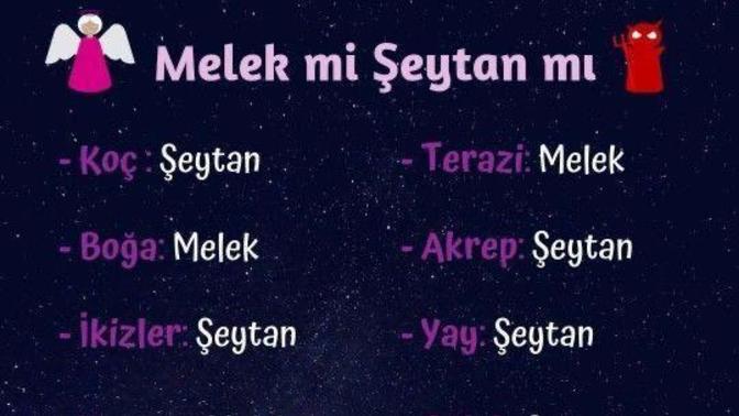 Melek misin şeytan mı?