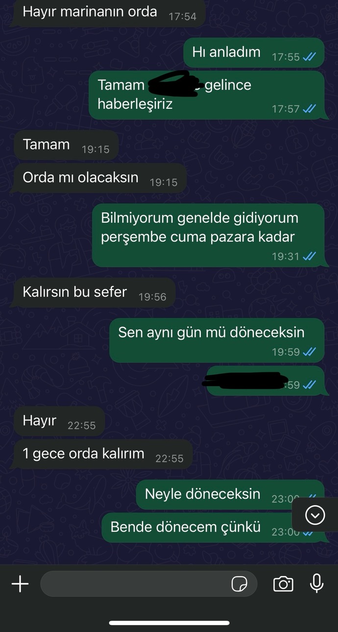 Sizce eski sevgilim mi daha hevesli konuşmuş ben mi?