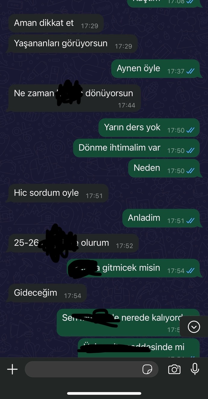 Sizce eski sevgilim mi daha hevesli konuşmuş ben mi?
