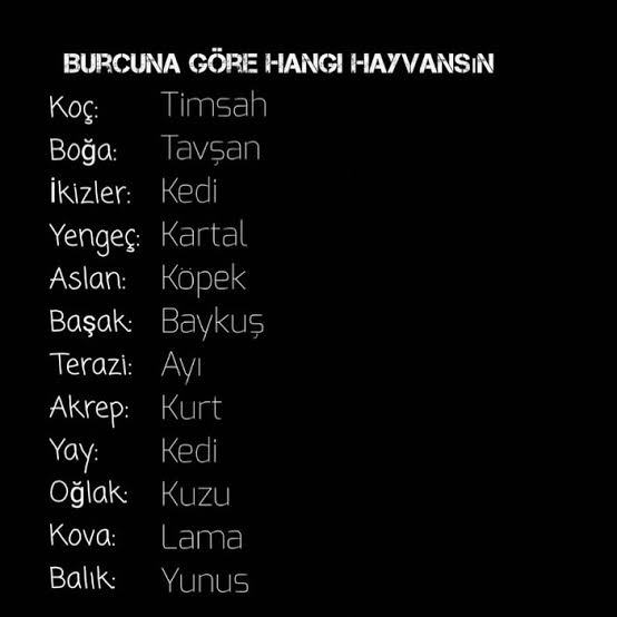Burcuna göre hangi hayvansın?
