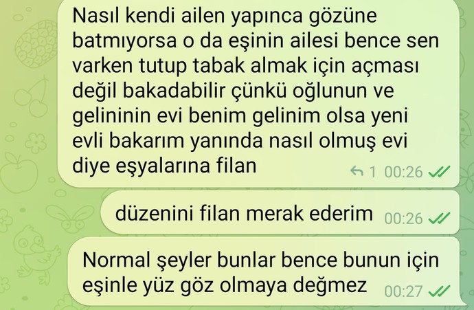 Evli arkadaşım eşinin annesinin izinsiz konsolu ve buzdolabını açmasından rahatsız oluyormuş sizce de çok abartmıyor mu?