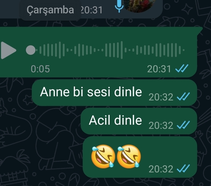 Geçen hafta çarşambadan bahsediyoruz. 🤣
