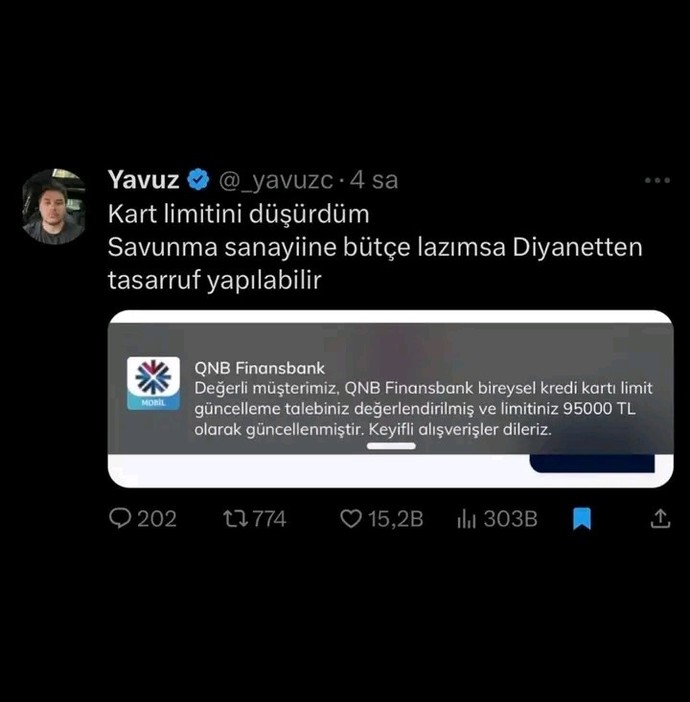 Kart limitin kaç?