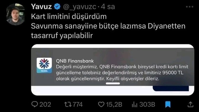 Kart limitin kaç?