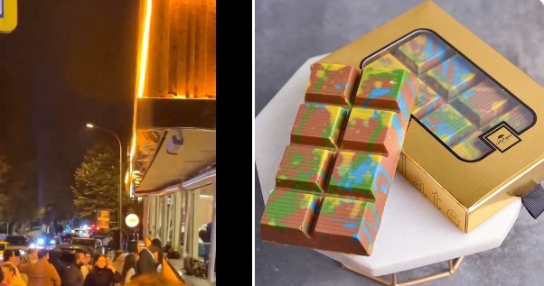Kadıköyde Dubai Çikolatası kuyruğu oluştu. Dubai Çikolatası denediniz mi?