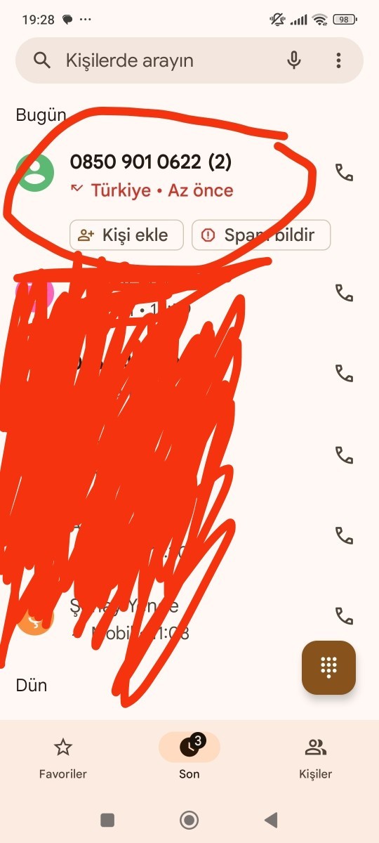 Arkadaşlar bu numara sizi aradı mı?