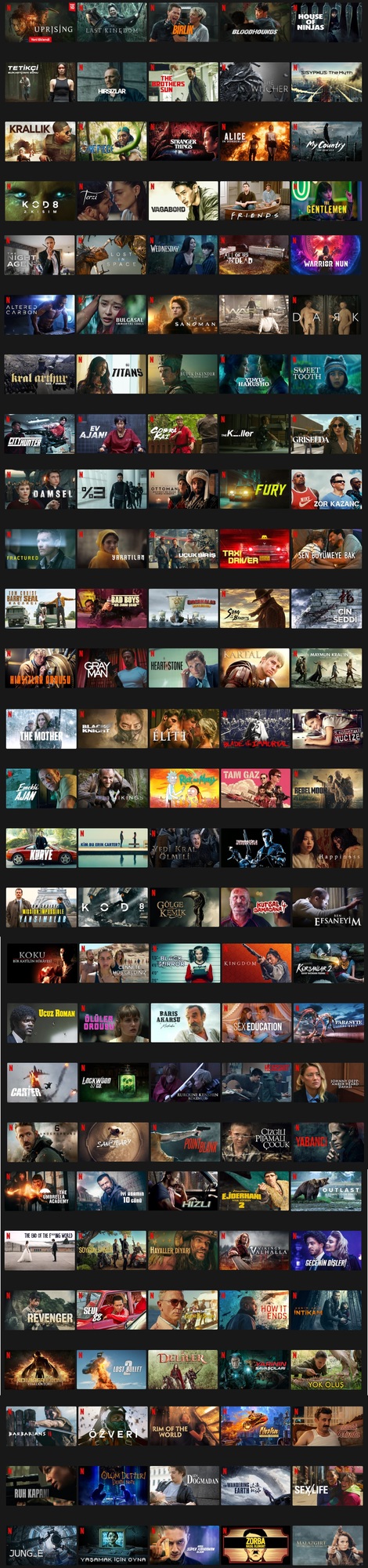 İzleme listenizde hangi filmler var?