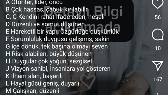 İsminizin ilk harfi dünyaya bakışınızı anlatıyormuş, siz nasıl bakıyorsunuz dünyaya?
