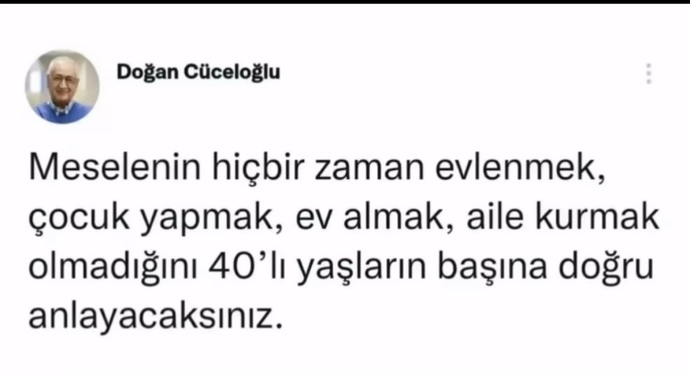 Senin için tüm mesele ne?