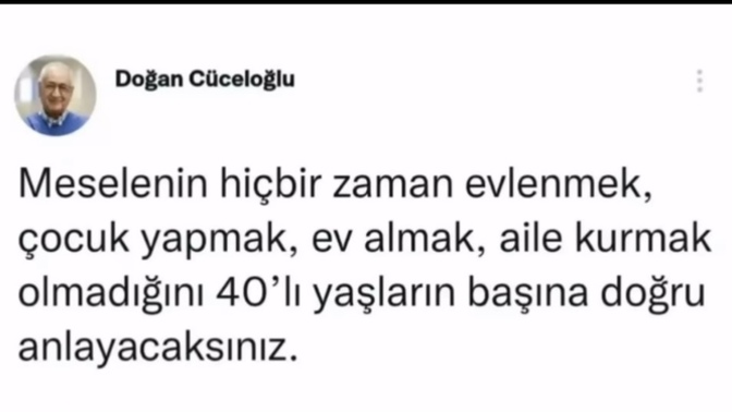 Senin için tüm mesele ne?