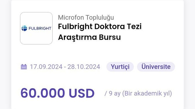 Birazda faydalı şeyler paylaşalım mı bu burslara bir göz gezdirin öğrenci arkadaşlar?