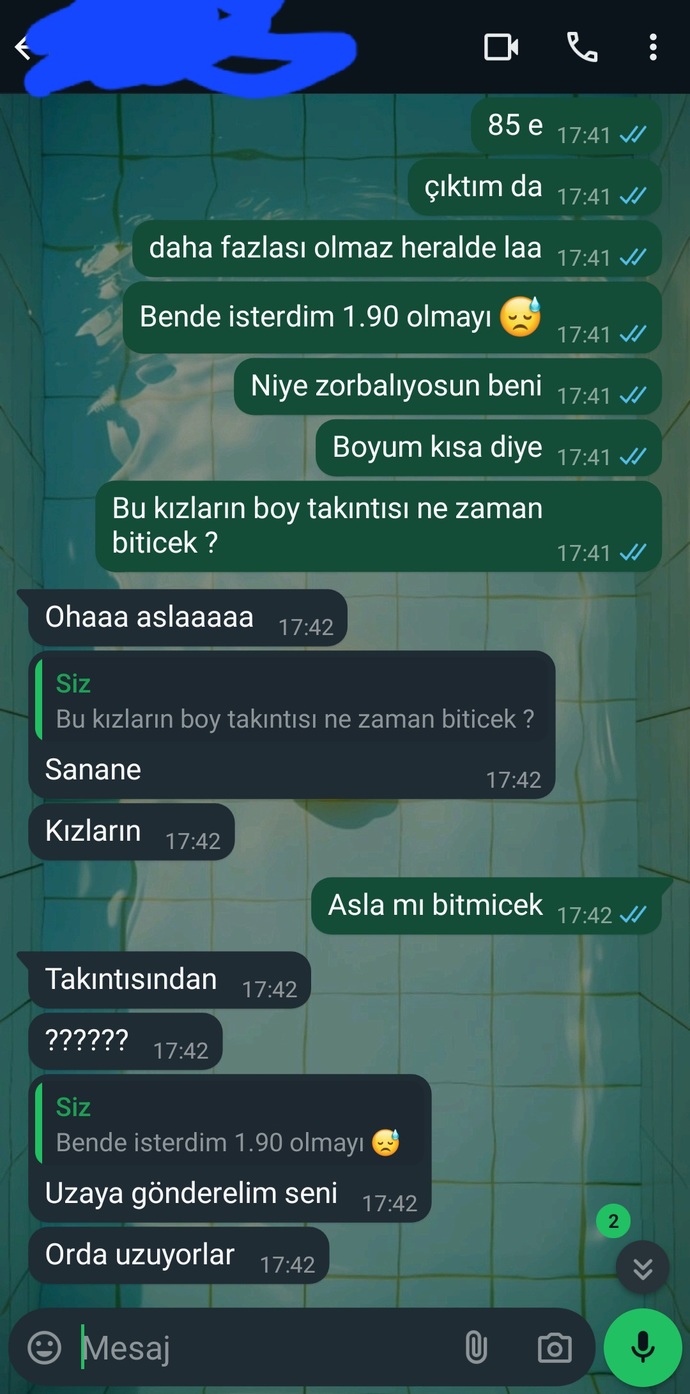 Flörtleştiğim kız boy konusunu niye sürekli gündeme getiriyor?