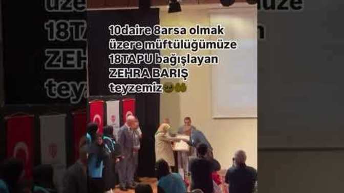 Müftülüğe 10 daire ve 8 arsa bağışlayan teyzemiz. Siz olsaydınız nereye bağışlardınız?