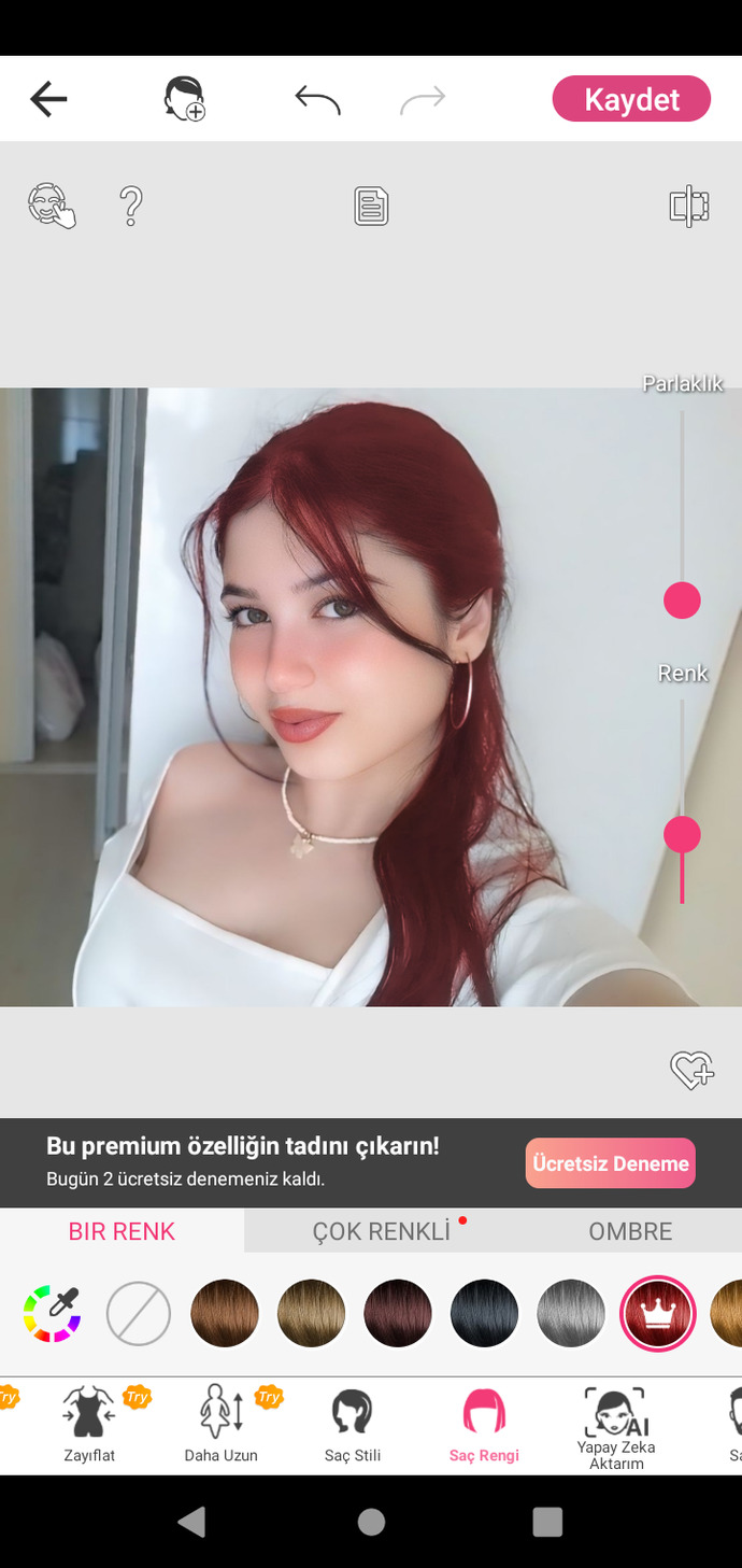 Saçımı kızıl yapayım mı sizce olmuş mu?