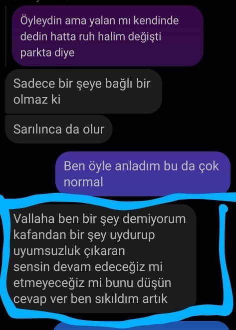Böyle diyen birisiyle yola devam eder misiniz?