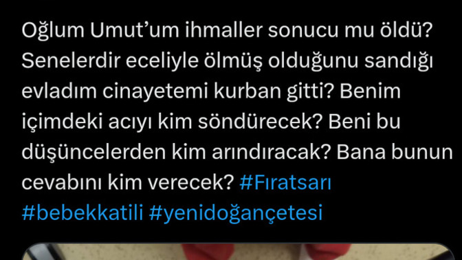 Yenidoğan ünitesinde yaşanan cinayetler ve bebeğini kaybeden bir annenin isyanı?