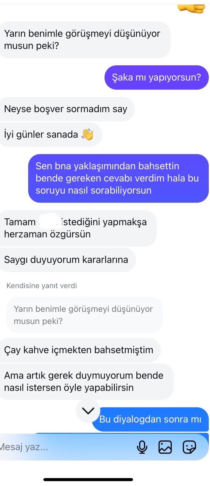 Bu diyalogdan bir şey anlayan var mı?