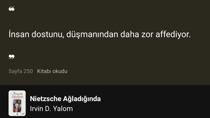 Bir kitap alıntısı bırakabilir misiniz?