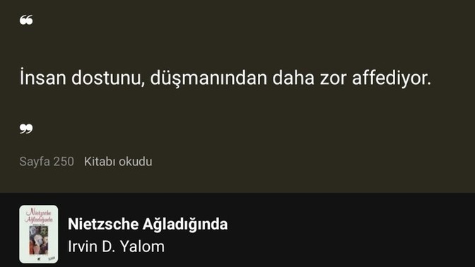 Bir kitap alıntısı bırakabilir misiniz?