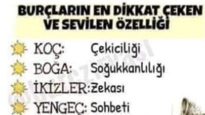 Burçların en dikkat çeken ve sevilen özelliği nedir?