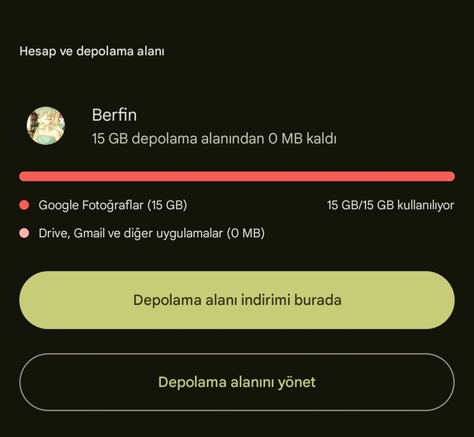 Google yedekleme?