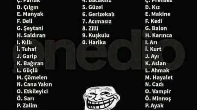 Peki bu takvime göre lakabınız ne olurdu?