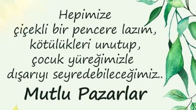 Pazar gününün sizin için önemi nedir?