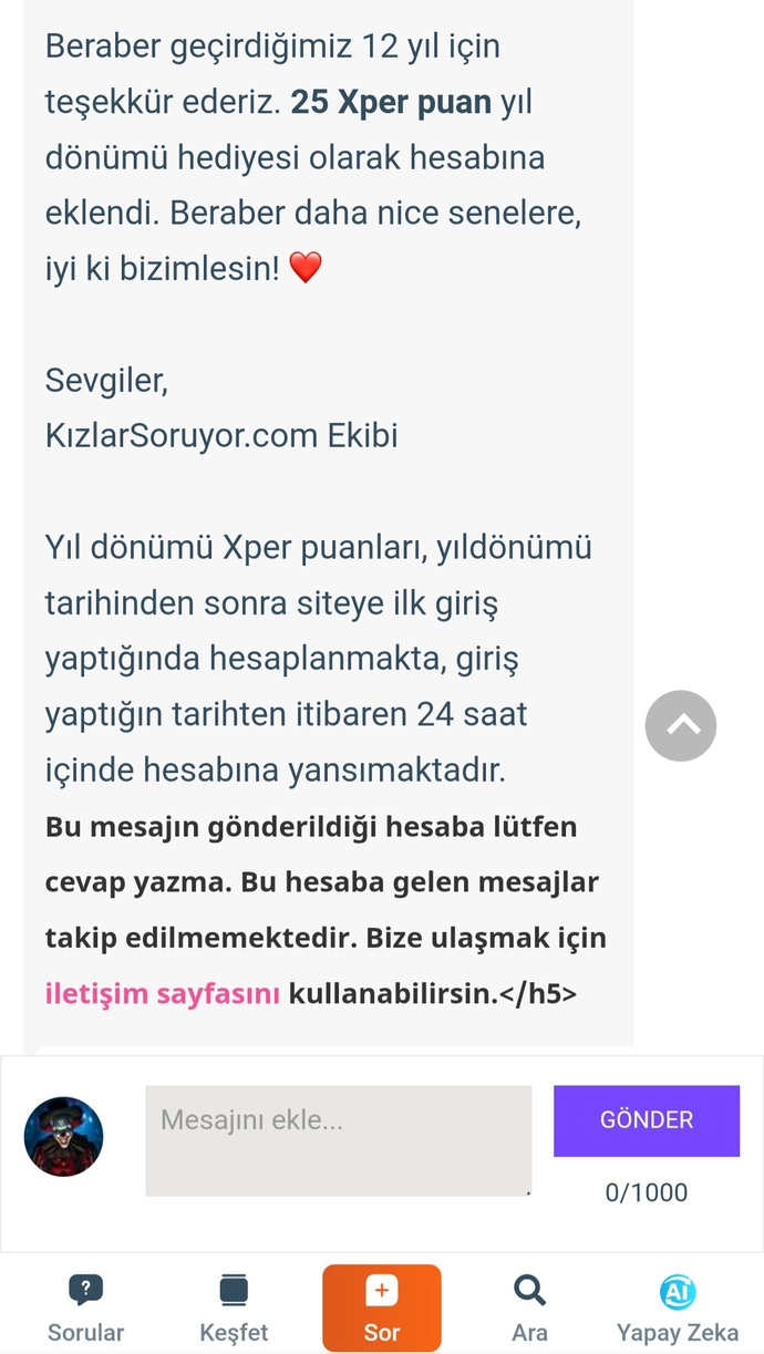 Yıl dönümü hediyesi olarak en son size ne hediye verdiler?