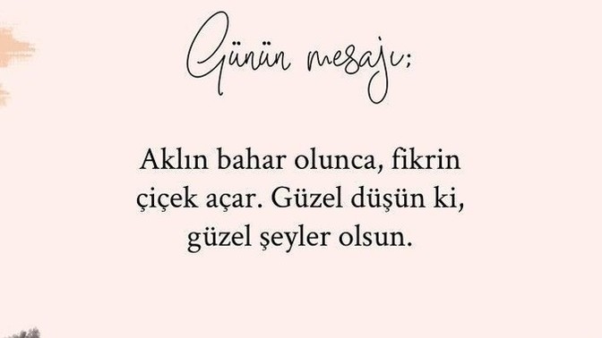Günaydınn🌸 pazartesi planlarınız neler?