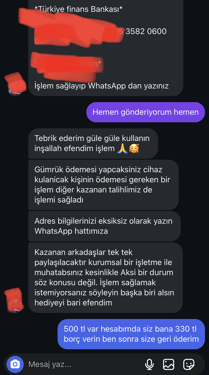 Yapılan çekilişten ıphone kazandım. bi tebrik alır mıyım?