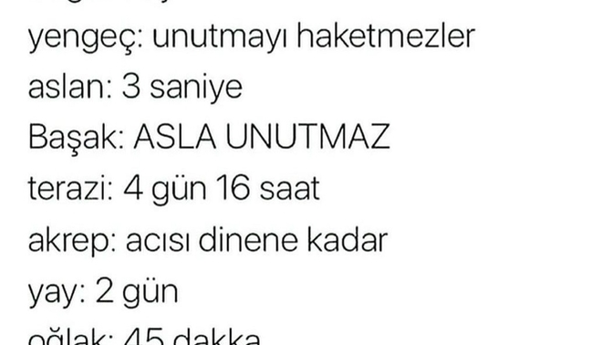 Senin burcun gideni ne kadar sürede unutur?