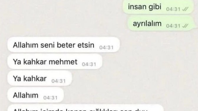 Ayrılırken, sakin mi kalırsınız yoksa ağzınıza geleni sayar mısınız?