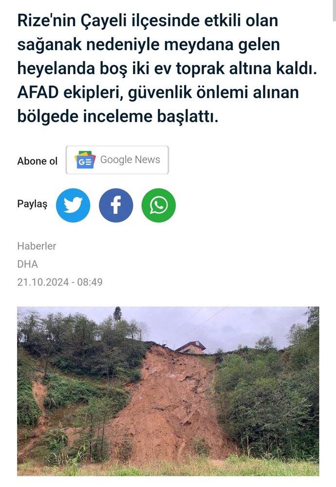 Giresunda ve Rizede yoğun sağanak yağışlar sonucunda heyelan oldu, ne düşünüyorsunuz?