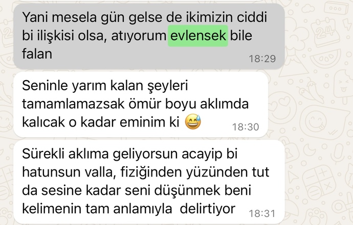 Bunları yazan kişinin ilişkisi varmış sonradan öğrendim. İlişkisi varken neden başkasını arzular insan?