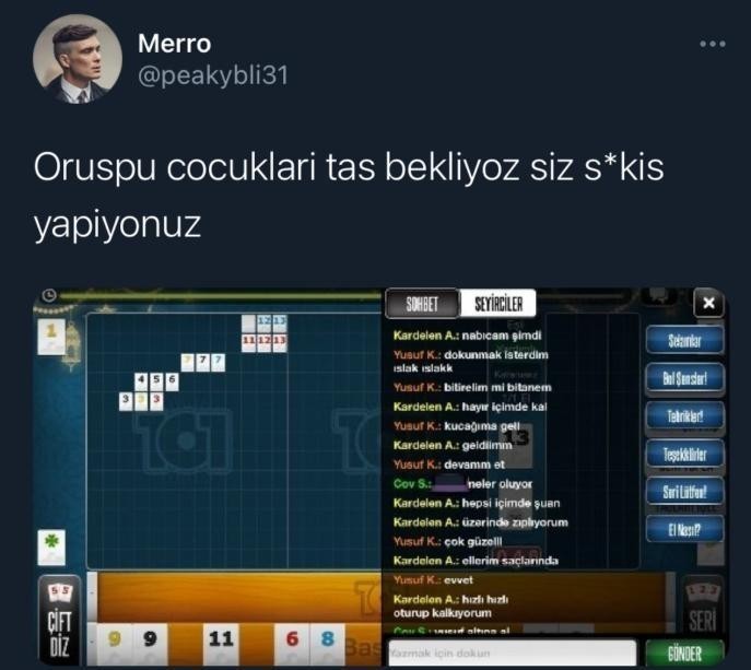 Online okey oynarken yaşadığınız absürt şeyler var mı?