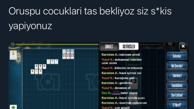 Online okey oynarken yaşadığınız absürt şeyler var mı?