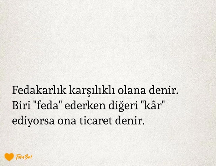 Fedakâr birisi misiniz?