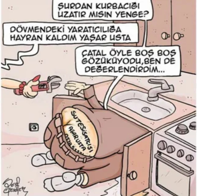 Kocam evde yok musluk bozuldu var mı tamirden anlayan?