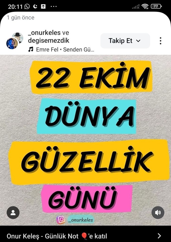 Bize her gün güzellik günüsü 😂