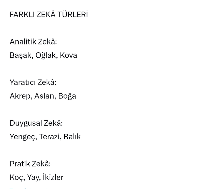 Hangi zekaya sahipmissiniz?