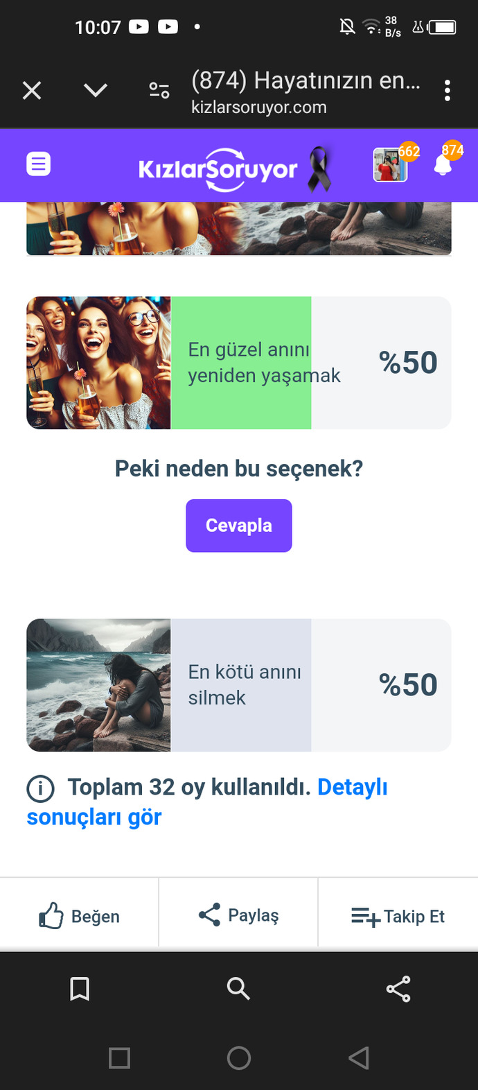 Hayatınızın en güzel anını yeniden mi yaşamak isterdiniz yoksa en kötü anını silmek mi?