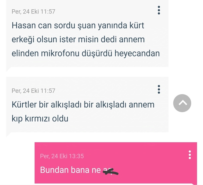 Sizler için mesaj kutumu paylaşıyorum bilmem anlata bildim mi 🤭 ayıp yaw 🤭 nasipim yok diye nedir bu nisbet?🤭?