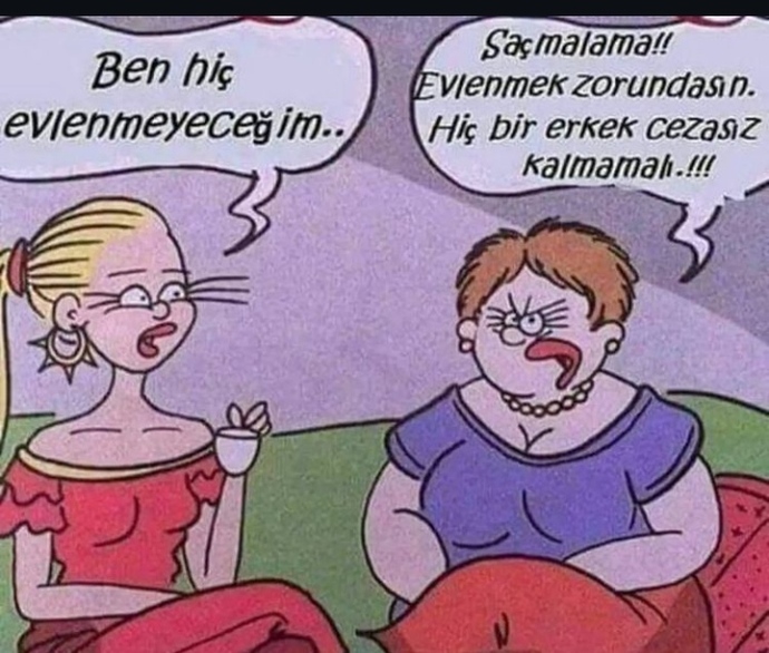 Bence bütün kızlar evlenmeli hiç bir erkek cezasız kalmamalı öyle değil mi 😂?