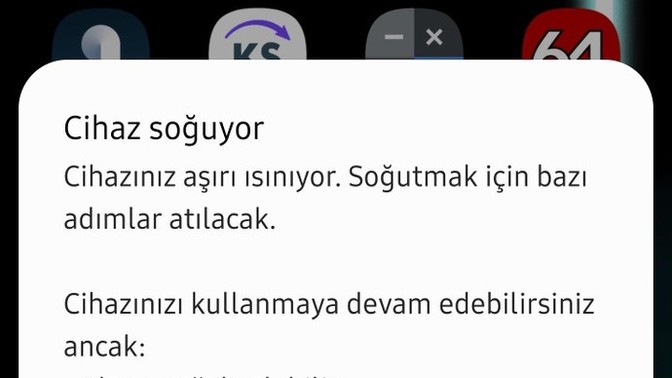 Telefonunuz da Hiç Sıcaklık Uyarısı aldınız mı?
