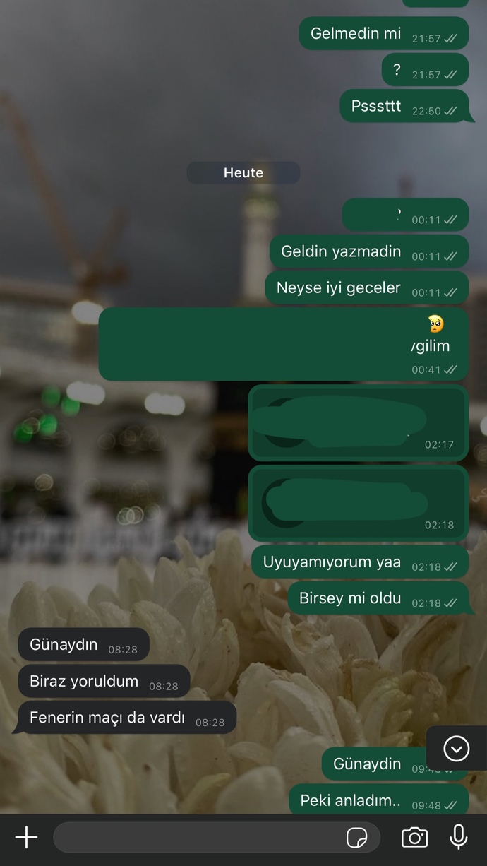 Neyin var diyorum cvp yok, daha da yazmayacagim dönene kadar?